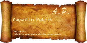 Augustin Patrik névjegykártya